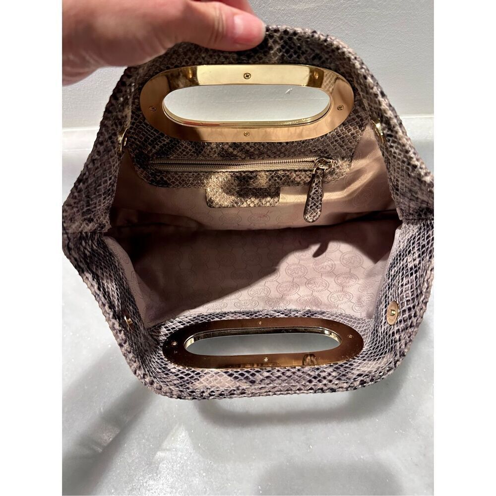 Michael Kors Snakeskin Python Embossed Leather Be… - image 5